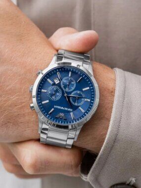 Emporio Armani AR2448 Blue Dial Chronograph Men's Watch